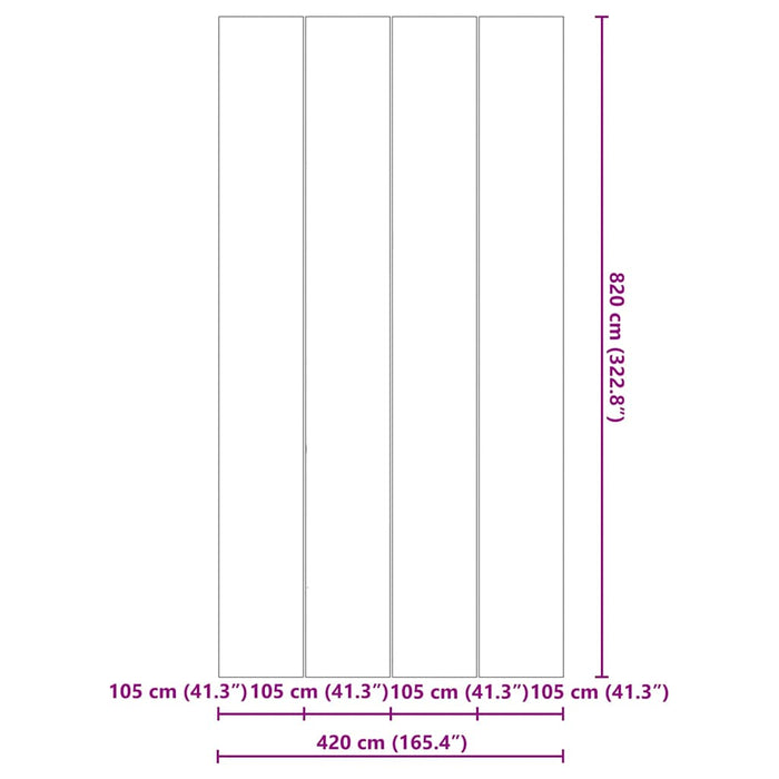 Telo per Fondo Piscina Altro Nero 820 x 420 cm 42009127