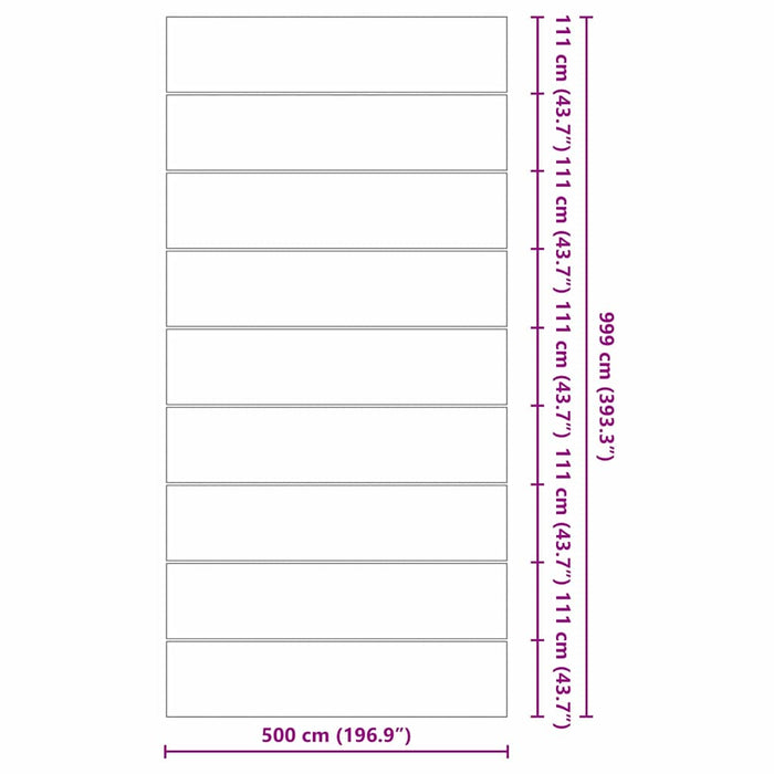 Telo per Fondo Piscina Nero 999 x 500 cm 42009128