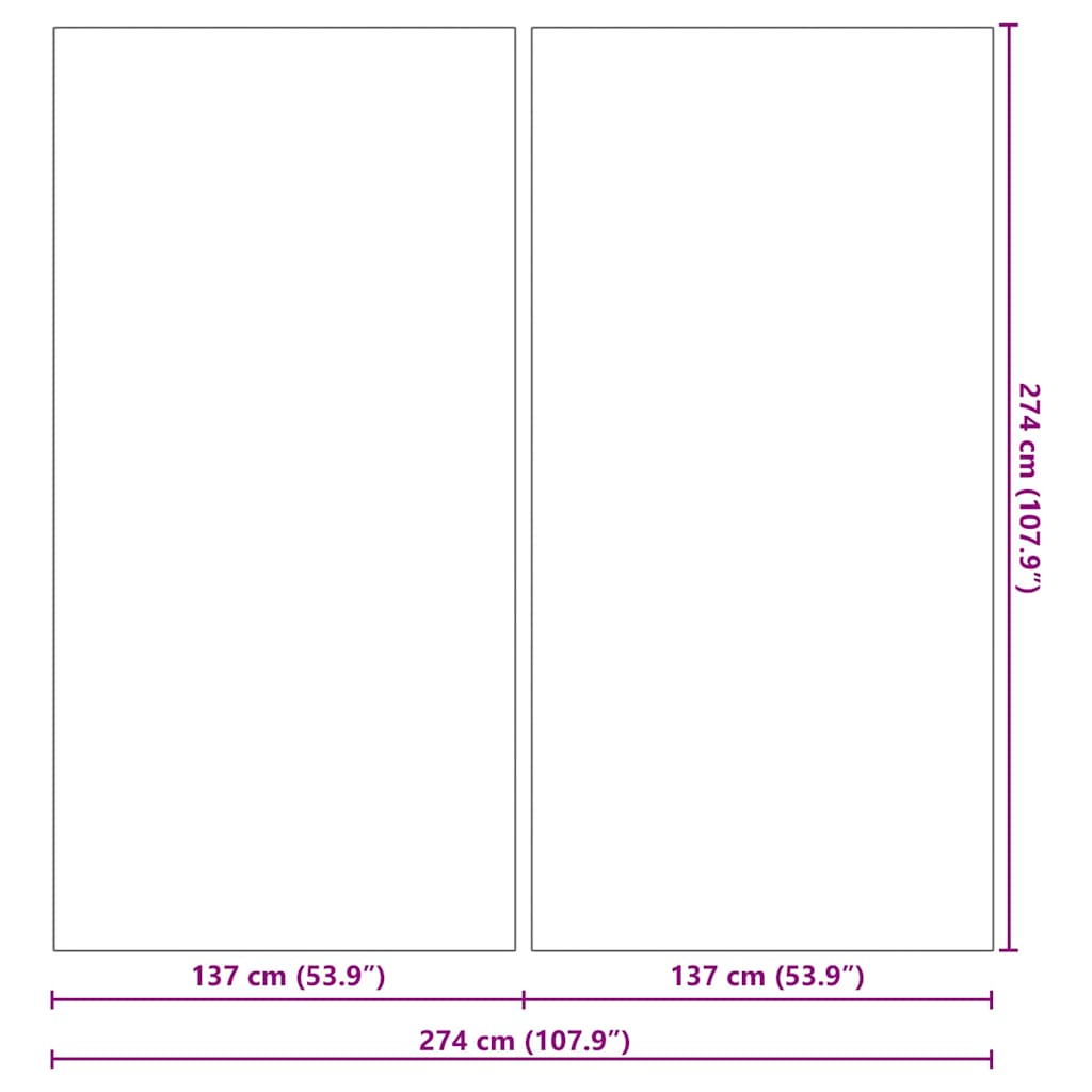 Telo per Fondo Piscina Nero 274 x 274 cm 42009129