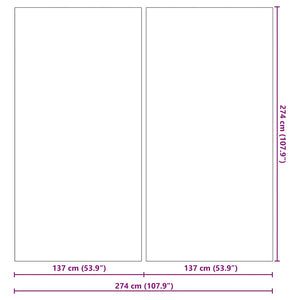 Telo per Fondo Piscina Nero 274 x 274 cm 42009129