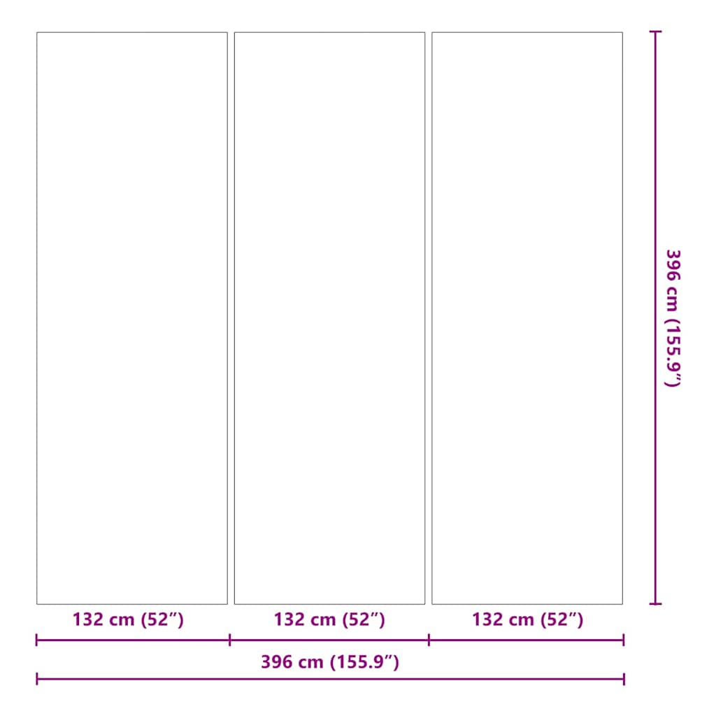 Telo per Fondo Piscina Nero 396 x 396 cm 42009130