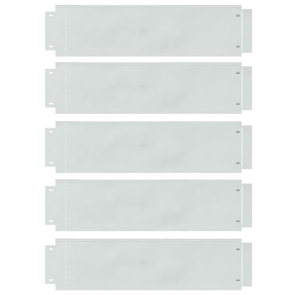 Bordature per Giardino 5 pz 25x100 cm Flessibili in Acciaio Zincato 42008614