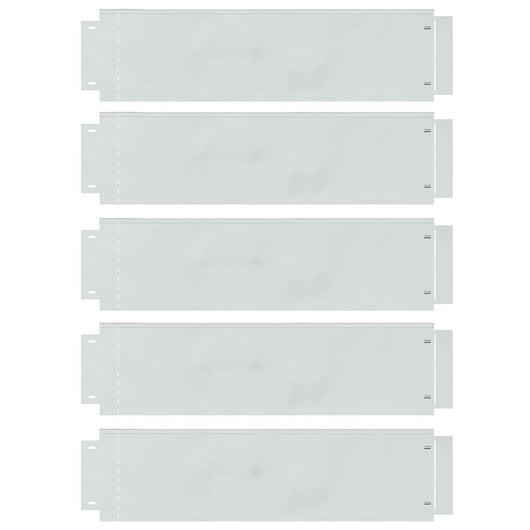 Bordature per Giardino 5 pz 25x100 cm Flessibili in Acciaio Zincato 42008614