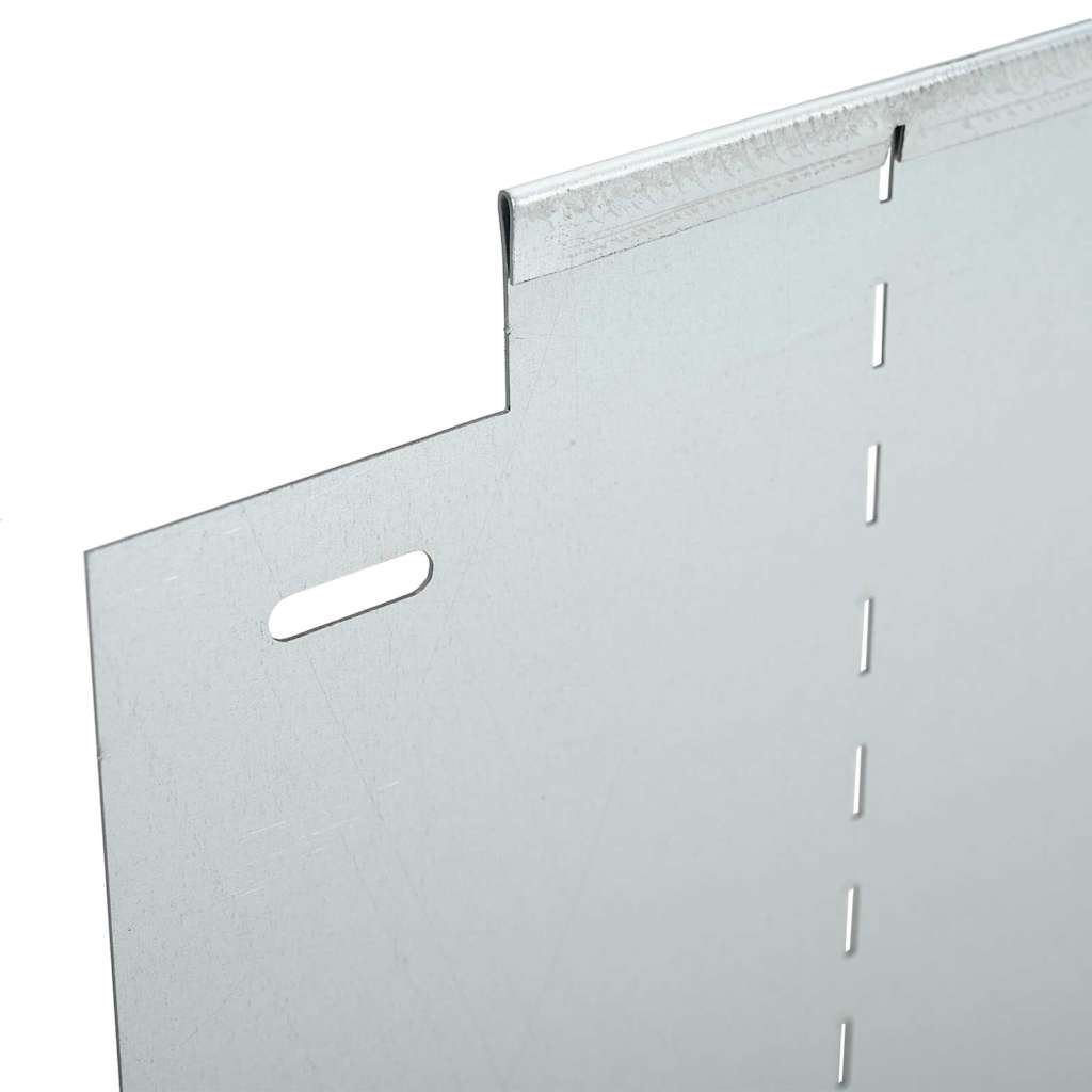 Bordura per Prato 10 pcs Grigio 20 x 100 cm Acciaio 42008616