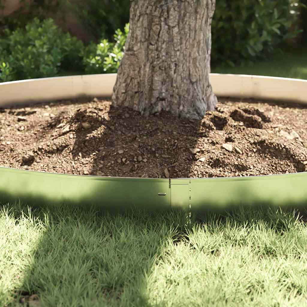 Bordura per Prato 10 pcs Grigio 20 x 100 cm Acciaio 42008616