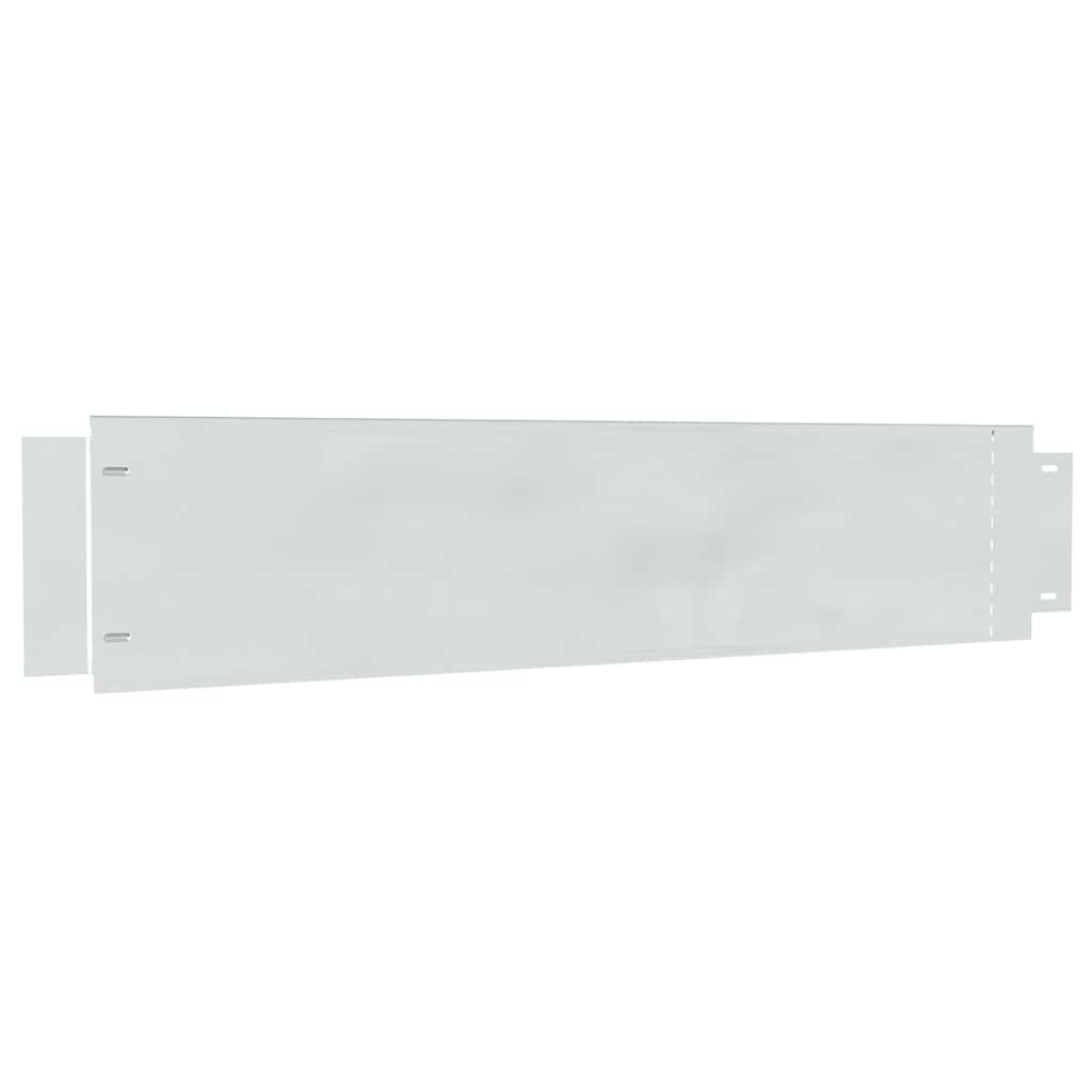 Bordura per Prato 10 pcs Grigio 20 x 100 cm Acciaio 42008616