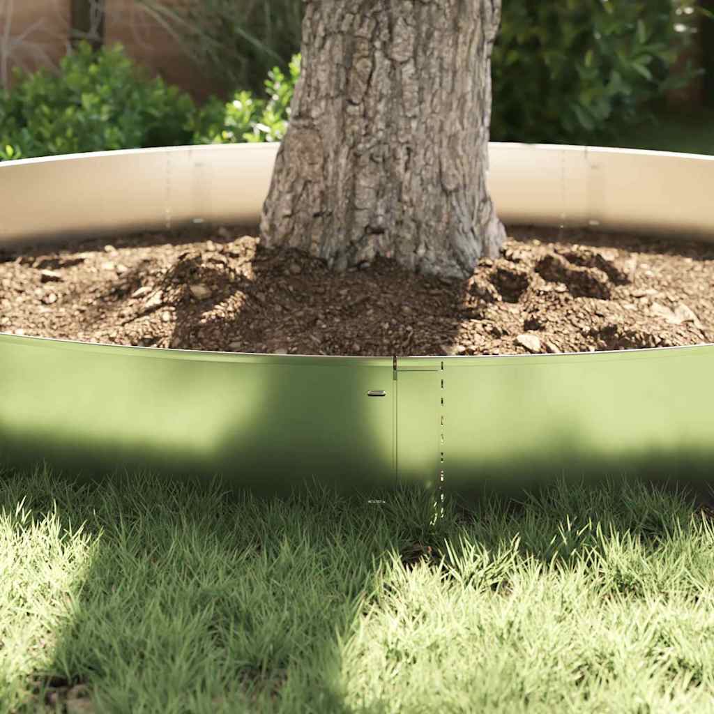 Bordo per Giardino 10 Pz 25x100 cm - Flessibile in Acciaio Zincato 42008617