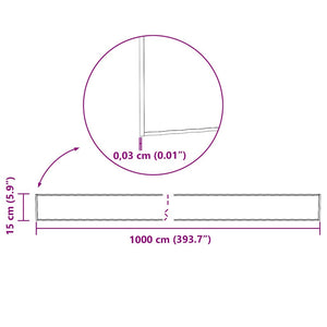 Bordura per Prato Grigio 15 x 0.03 x 1000 cm Acciaio zincato 42008621