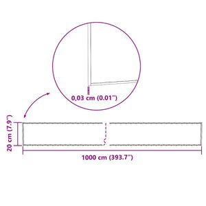 Bordura per Prato Grigio 15 x 0.03 x 1000 cm Acciaio zincato 42008622