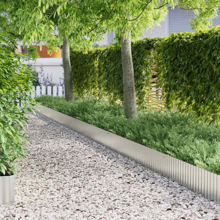 Bordura per Prato Grigio 15 x 0.03 x 1000 cm Acciaio zincato 42008623