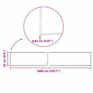 Bordura per Prato Grigio 15 x 0.03 x 1000 cm Acciaio zincato 42008623