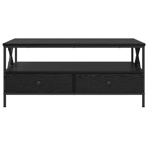 Tavolino da salotto with Drawer Rovere nero 100 x 51 x 45 cm 874096