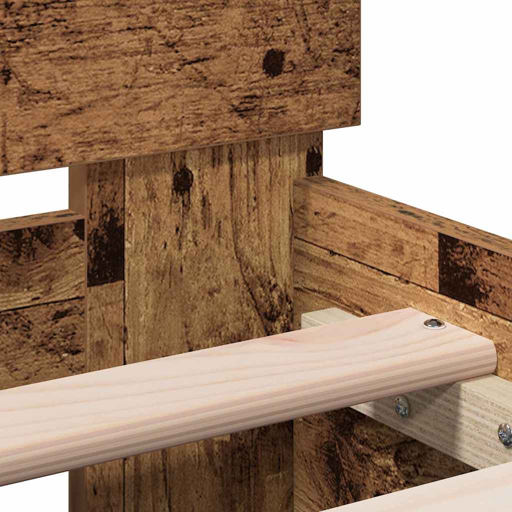 vidaXL Telaio Letto Legno vecchio 90 x 190 cm Legno multistrato