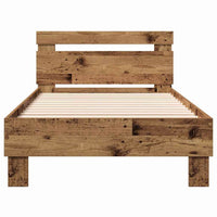 vidaXL Telaio Letto Legno vecchio 90 x 190 cm Legno multistrato