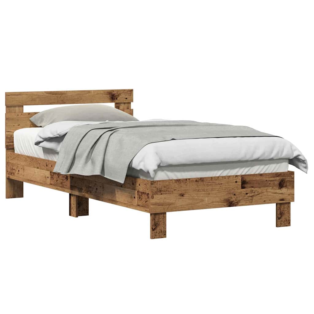 vidaXL Telaio Letto Legno vecchio 90 x 190 cm Legno multistrato