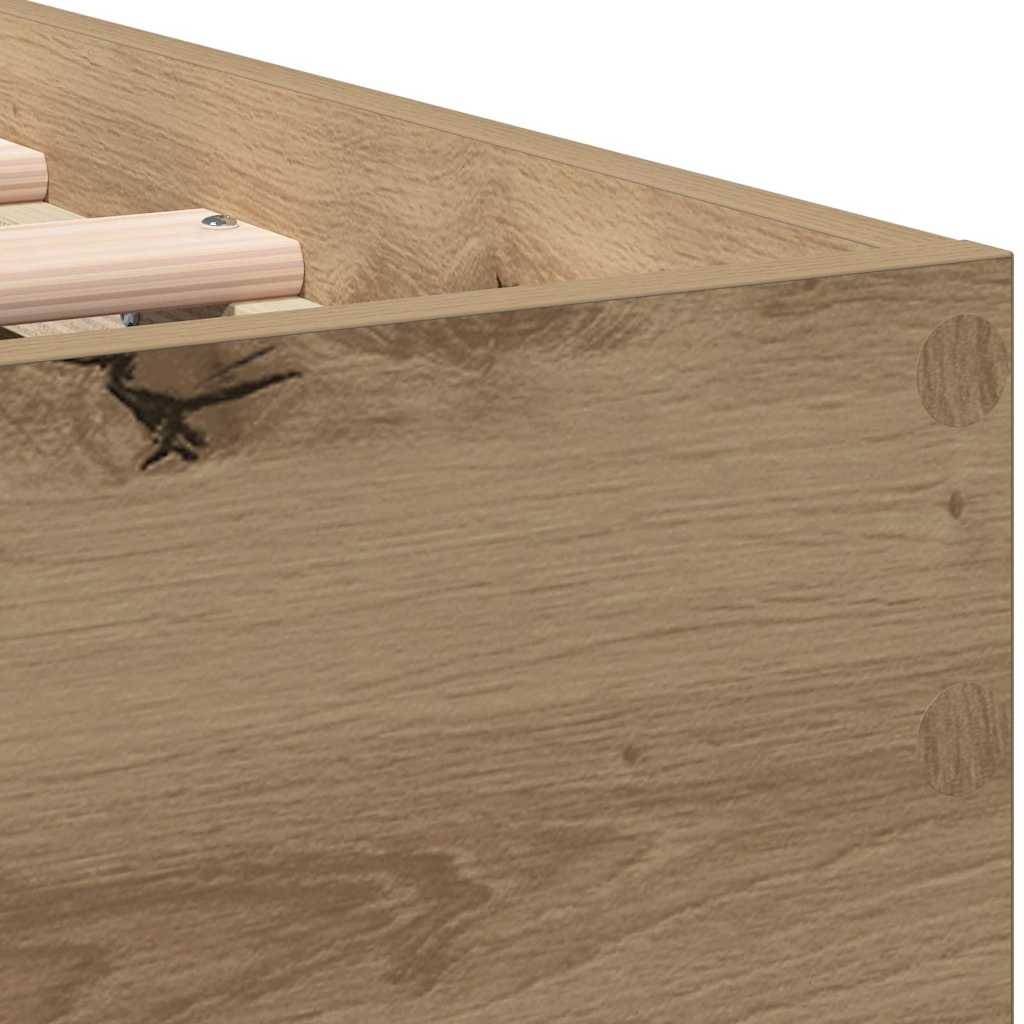 vidaXL Telaio Letto rovere artigianale 90 x 190 cm Legno multistrato