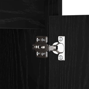 vidaXL Armadio da Letto LED 2 pcs Rovere nero 38 x 34 x 61 cm