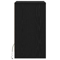 vidaXL Armadio da Letto LED 2 pcs Rovere nero 38 x 34 x 61 cm