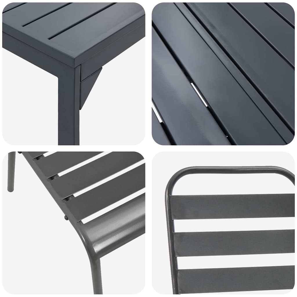 Set da Pranzo per Giardino 7 pcs Antracite 3378816