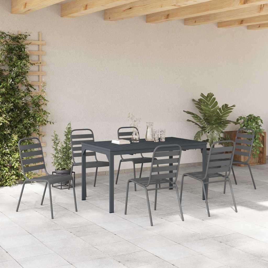 Set da Pranzo per Giardino 7 pcs Antracite 3378816
