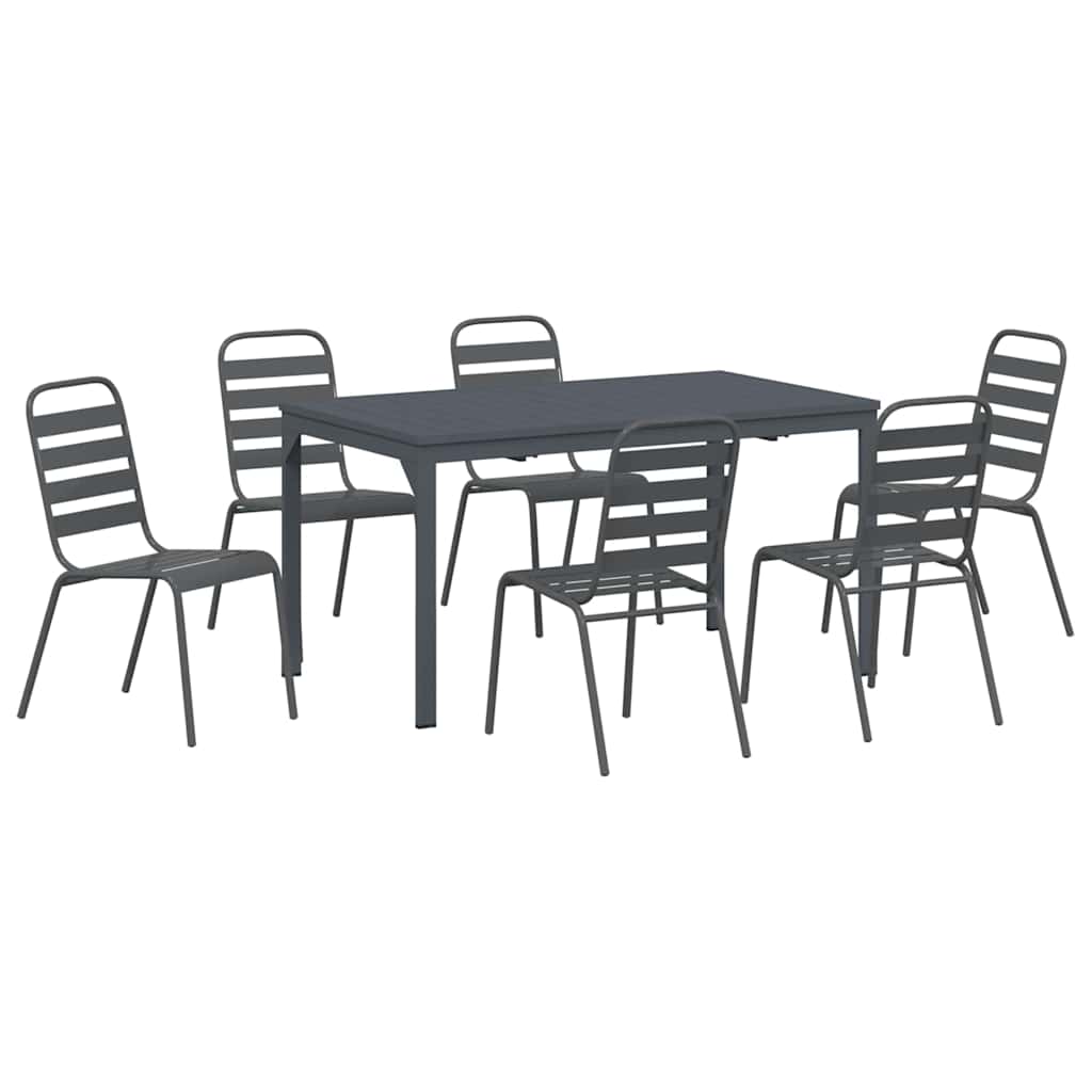 Set da Pranzo per Giardino 7 pcs Antracite 3378816
