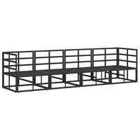 vidaXL Set Divano da Giardino con cuscino 4 pcs Nero Alluminio
