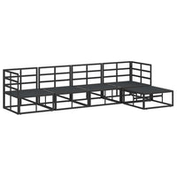 vidaXL Set Divano da Giardino con cuscino 5 pcs Nero Alluminio