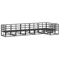 vidaXL Set Divano da Giardino con cuscino 6 pcs Nero Alluminio