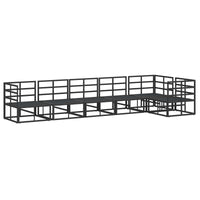 Set Divano da Giardino con cuscino 6 pcs Nero Alluminio 3378868