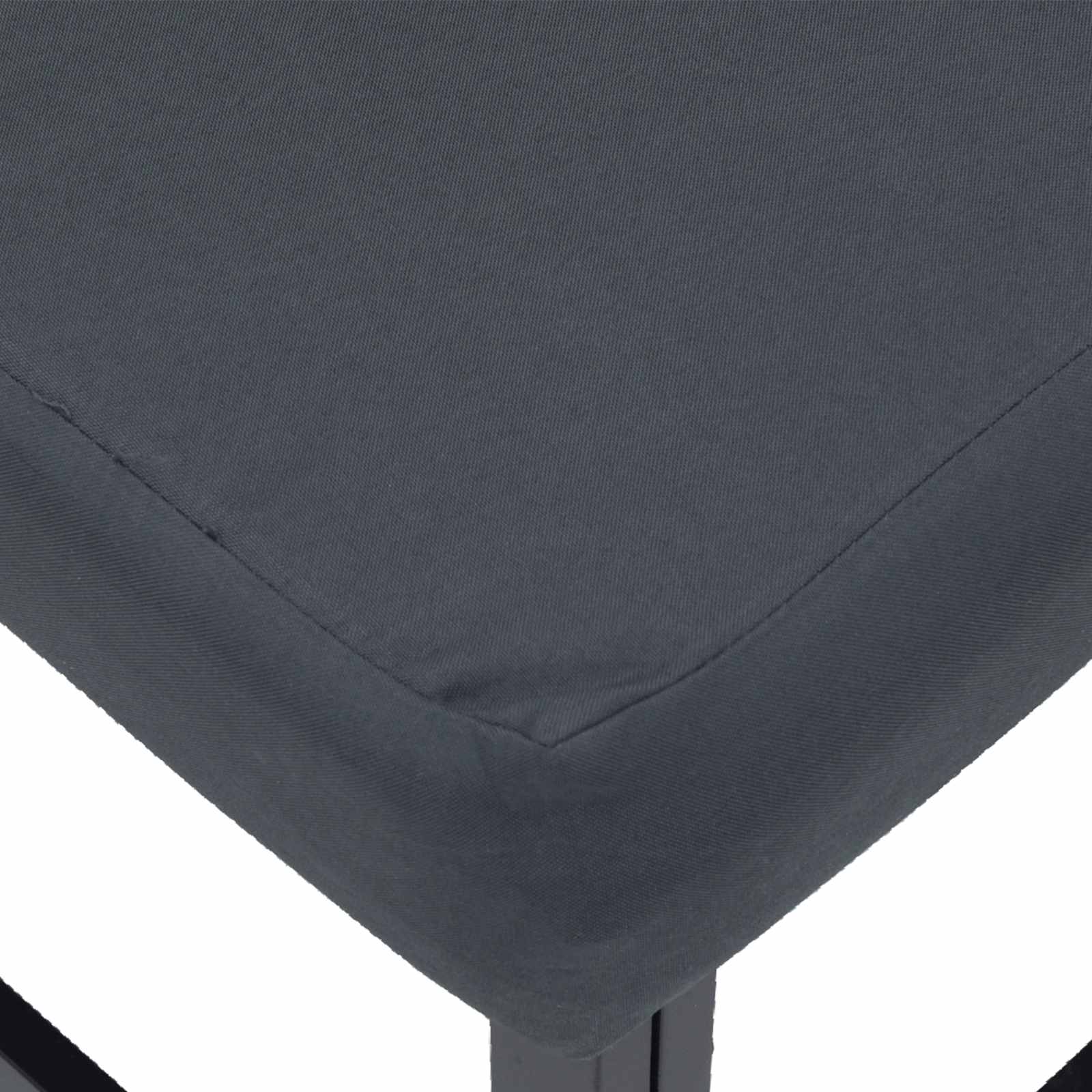 Set Divano da Giardino con cuscino 10 pcs Nero Alluminio 3378883