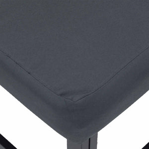 Set Divano da Giardino con cuscino 10 pcs Nero Alluminio 3378883