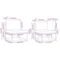 vidaXL Set Divano da Giardino con cuscino 13 pcs Nero Alluminio