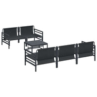 vidaXL Set Divano da Giardino 6 pcs Antracite Acciaio & Tessuto
