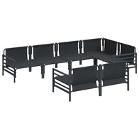 vidaXL Set Divano da Giardino 7 pcs Antracite Acciaio & Tessuto