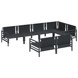 vidaXL Set Divano da Giardino 7 pcs Antracite Acciaio & Tessuto