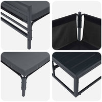 vidaXL Set Divano da Giardino 9 pcs Antracite Acciaio