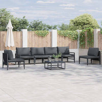 vidaXL Set Divano da Giardino 7 pcs Antracite Acciaio