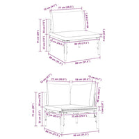 vidaXL Set Divano da Giardino 6 pcs Antracite Acciaio