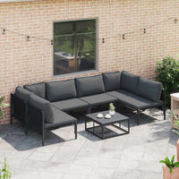 vidaXL Set Divano da Giardino 7 pcs Antracite Acciaio