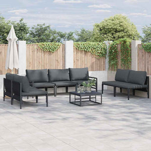 Set Divano da Giardino 7 pcs Antracite Acciaio 3378980