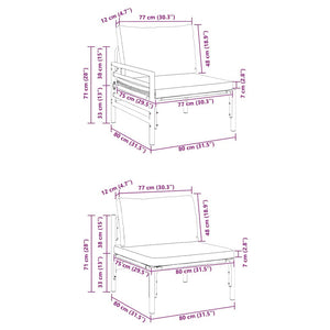 vidaXL Set Divano da Giardino 7 pcs Antracite Acciaio