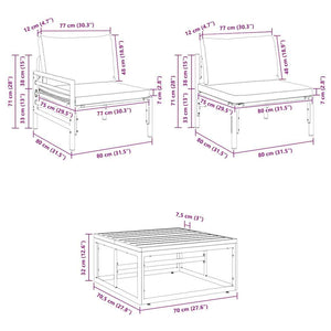 vidaXL Set Divano da Giardino 8 pcs Antracite Acciaio
