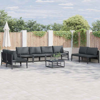 vidaXL Set Divano da Giardino 8 pcs Antracite Acciaio