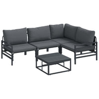 vidaXL Set Divano da Giardino 6 pcs Antracite Acciaio