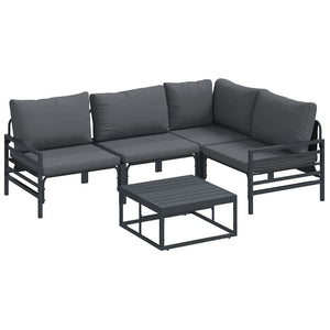 vidaXL Set Divano da Giardino 6 pcs Antracite Acciaio