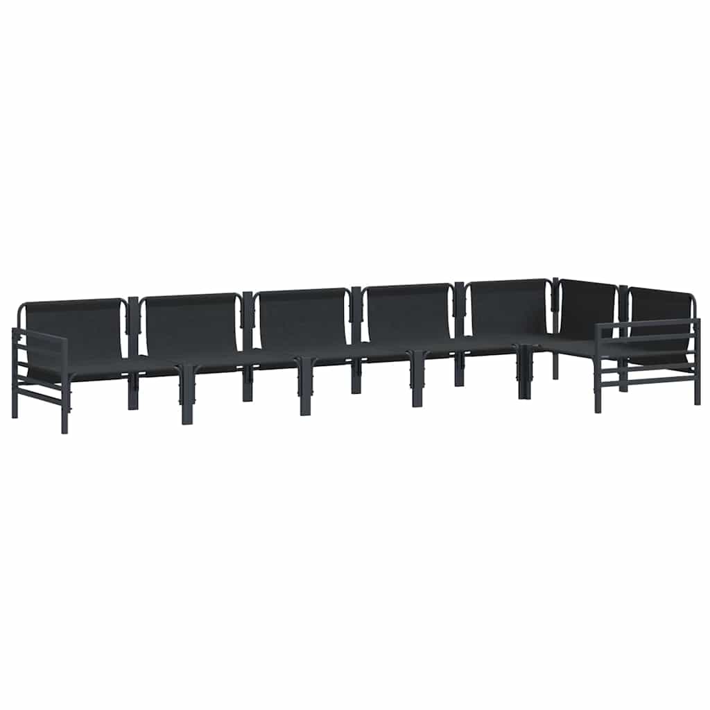 vidaXL Set Divano da Giardino 6 pcs Antracite Acciaio