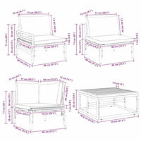 vidaXL Set Divano da Giardino 9 pcs Antracite Acciaio