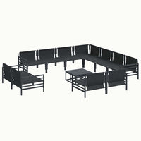 vidaXL Set Divano da Giardino 12 pcs Antracite Acciaio