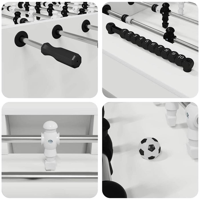 Tavolo da Calcio 2 pcs Bianco 146,5 x 74 x 85 cm 3378199