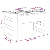 Tavolo da Calcio 2 pcs Bianco 146,5 x 74 x 85 cm 3378199